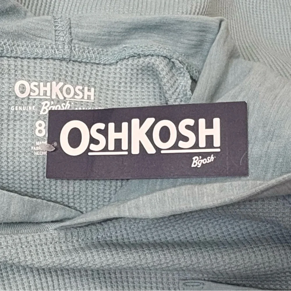 Oshkosh B'Gosh Kid’s Thermal Hoodie Long Sleeve Shirt Size 8 NWT